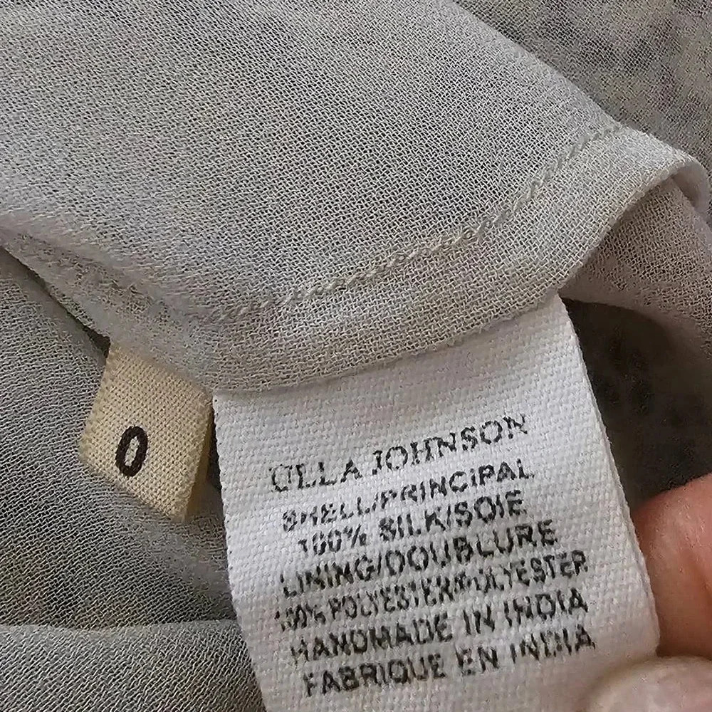 Ulla Johnson Samira Smocked Waist Dress Dove Size 0 - Picture 6 of 6